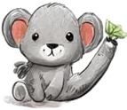 a small stuffed animal with a green leaf.jpg